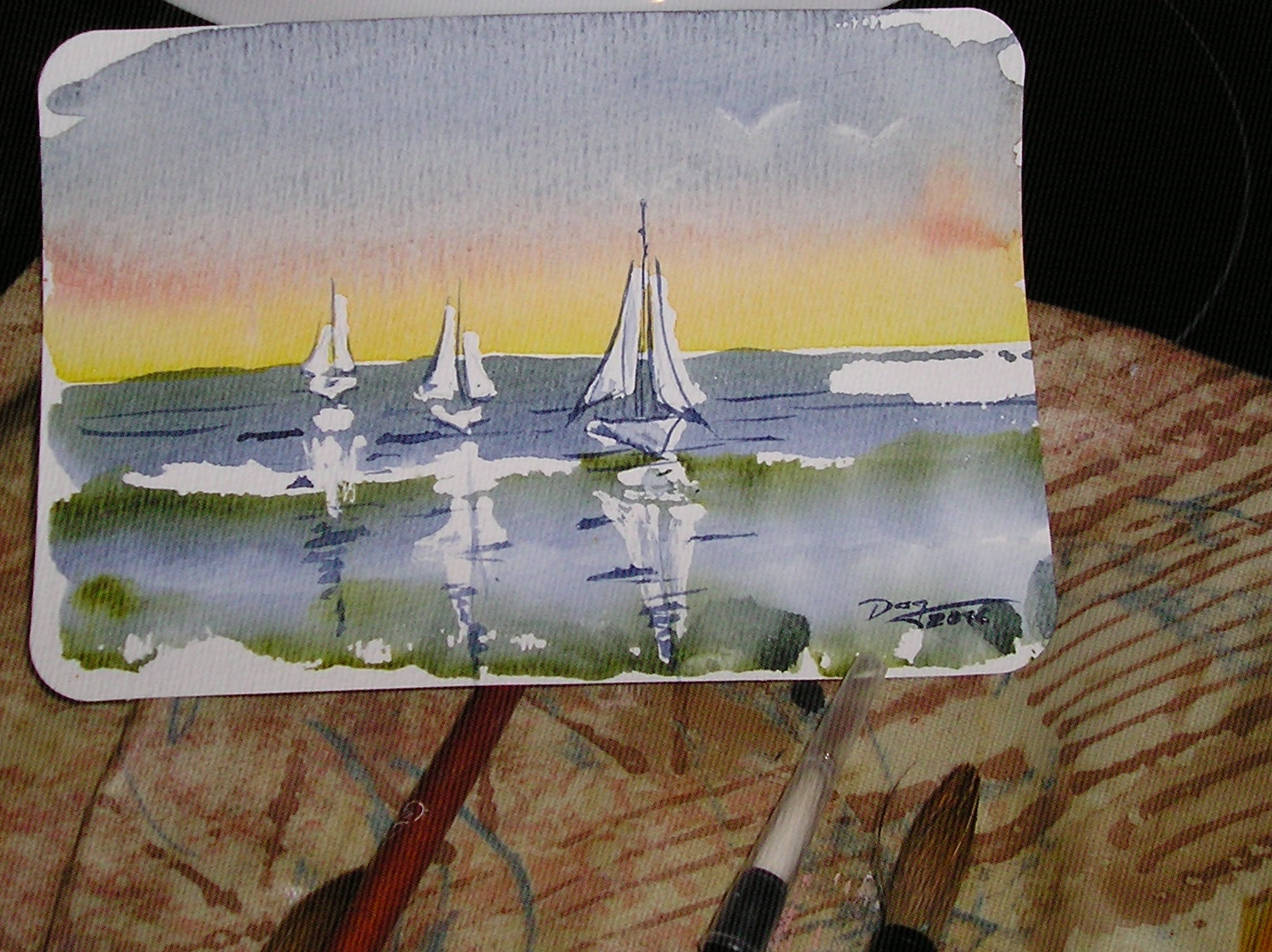 Segelboote auf der Ostsee Farbstudie