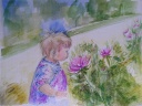 Matilda im Blumenmeer